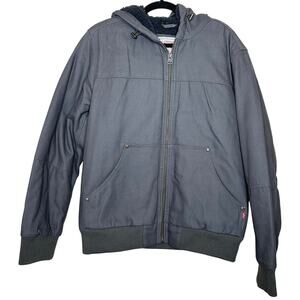 Levi’s Sherpa Lined Hooded Canvas Jacket Workwear Zip Up Mens Medium NWT $180
